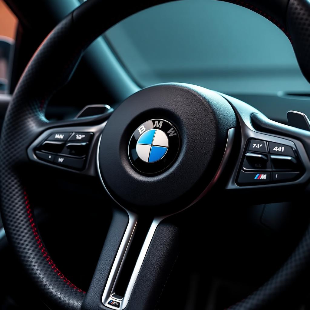 Volant BMW M coutures tricolores
